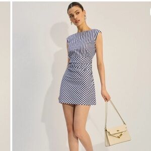 Commence NWT Navy /White Mini Dress Size Large